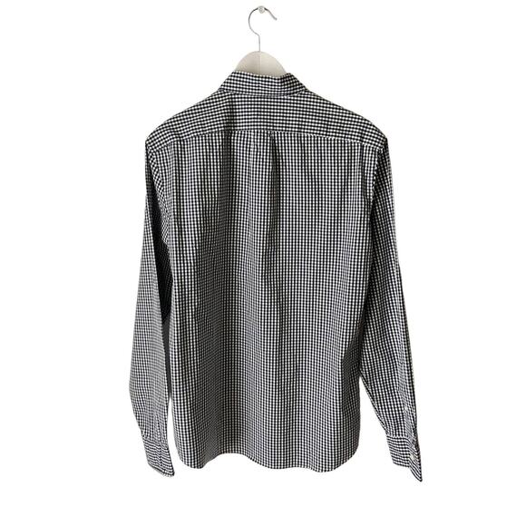J. Crew Navy And White Gingham Shirt Slim Medium - Picture 2 of 4